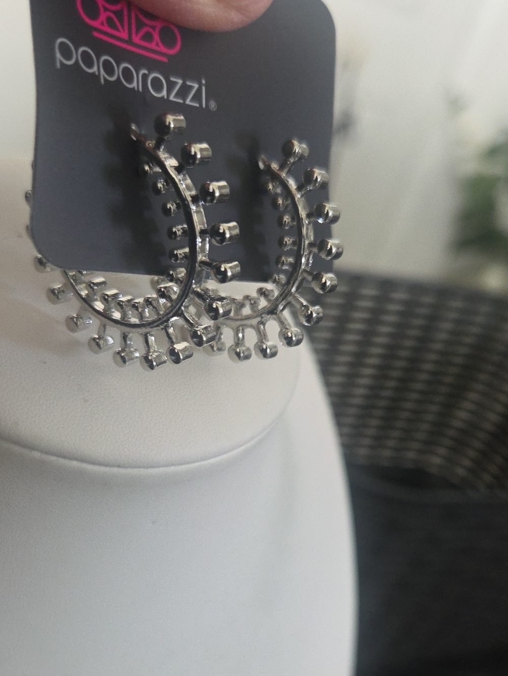 Paparazzi The Way You Make Me Wheel Silver Hoop Earrings NWT